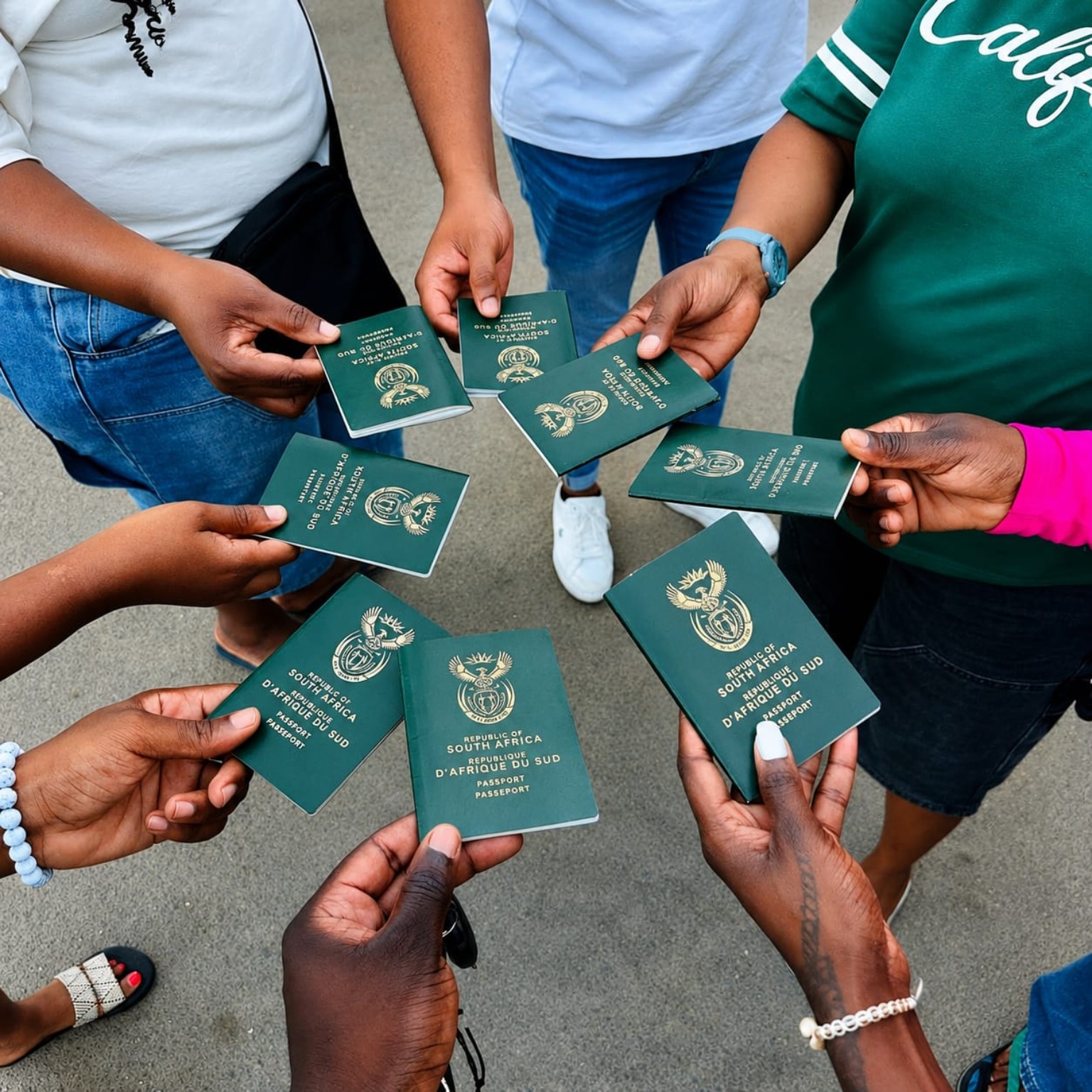 Group holding passports